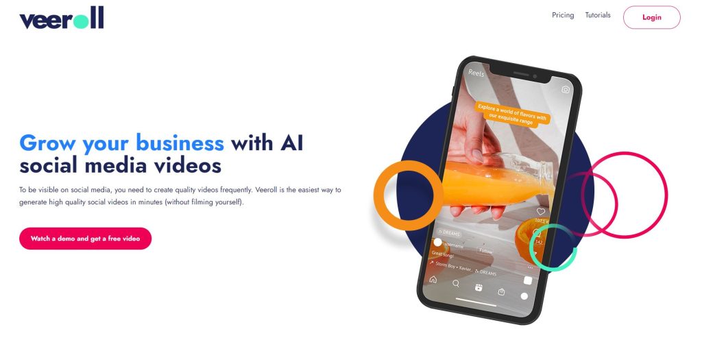best ai reels generator: veeroll